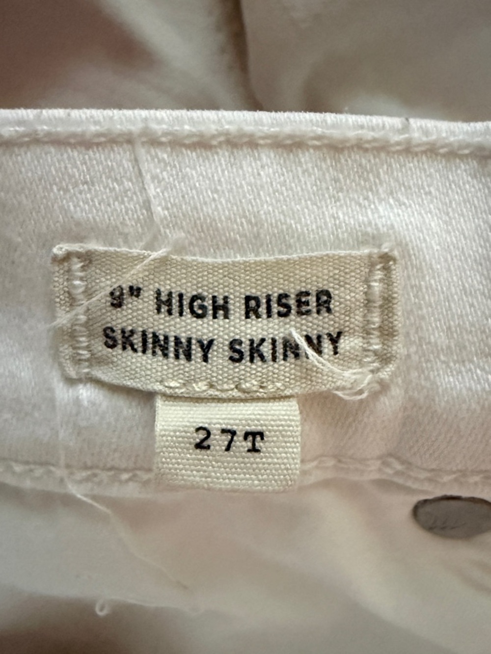 Madewell 9" High Riser Skinny Jeans White 27T - Picture 8 of 11